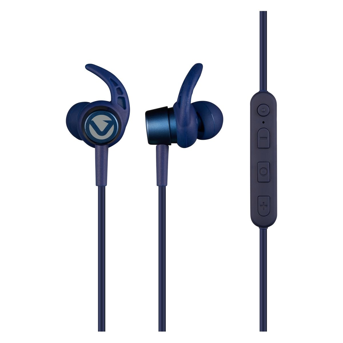 blue bluetooth earphones