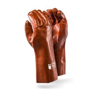 PVC Brown Rough Palm Gloves