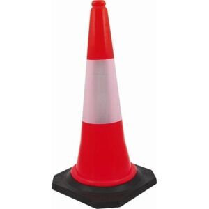 Road Cone 750mm With Reflective+Black Base