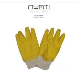 Yellow Comarex Fully Dipped Canvas Cuff Gloves