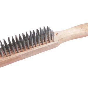 5 Row Wire Brush Wooden Handle Mild Steel