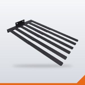 Glass Rail Flat 3 In Line Wall Mount – Black 450mm – Each