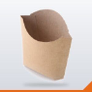 Chip Box Flat Pack – Kraft 90mm – 100/Pack