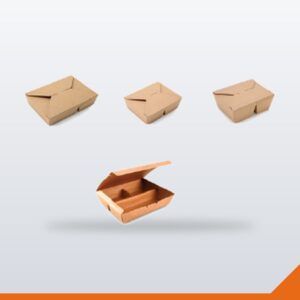 Lunch Box Paper 3 Compartment – 690ml – 200/Carton