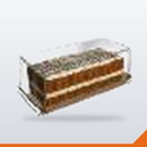 Loaf Container with Lid – Clear 235x125x60mm – 10/Pack