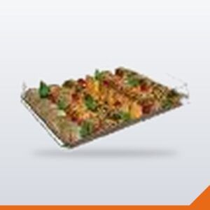 Platter with Lid – Clear 385x300x65mm – 10/Pack