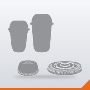 Smoothie Cup Lid Flat with Hole PET – Clear 95mm – 1000/Carton