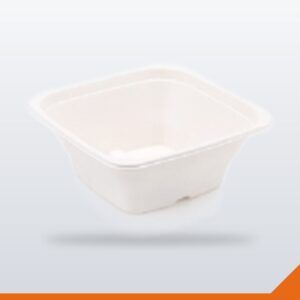Bagasse Square Bowl Lid PET Dome – Multifit – 400/Carton