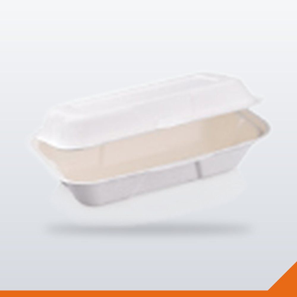 ECO-060 Hot Dog Container Bagasse Large – 9x5 inch – 500/Carton