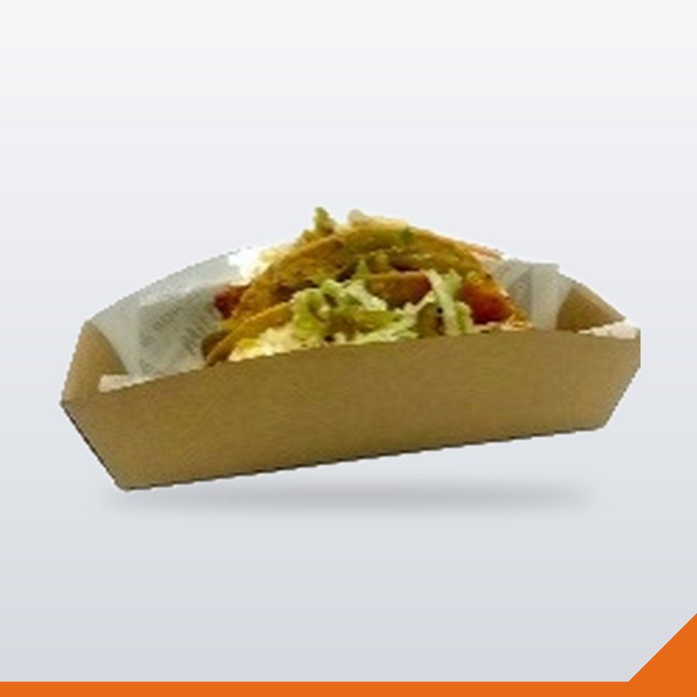 ECO-073-KFT-170X50X60 Kraft Taco Box – 170x50x60mm – 50/Pack