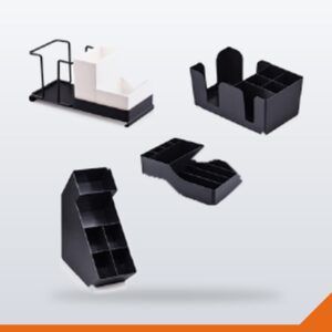 Napkin Organiser 6 Compartment – Black – 1/Box
