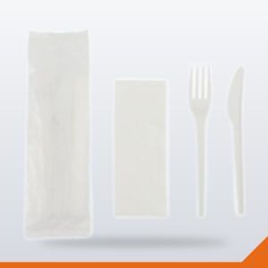 Cutlery Pack 3-in-1 Compostable – 100/Carton